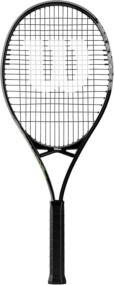 Raquete de tênis Wilson WR087510U2, pré-amarrada, Aggressor 112 (Agressor) Grip tamanho 2, preta
