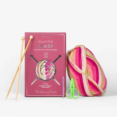 Kit completo de tricô para iniciantes e adultos - Kit de tricô alternativo para suporte emocional - Artes e artesanato para adultos - Presentes DIY para mulheres, adolescentes e meninas, artesanato de