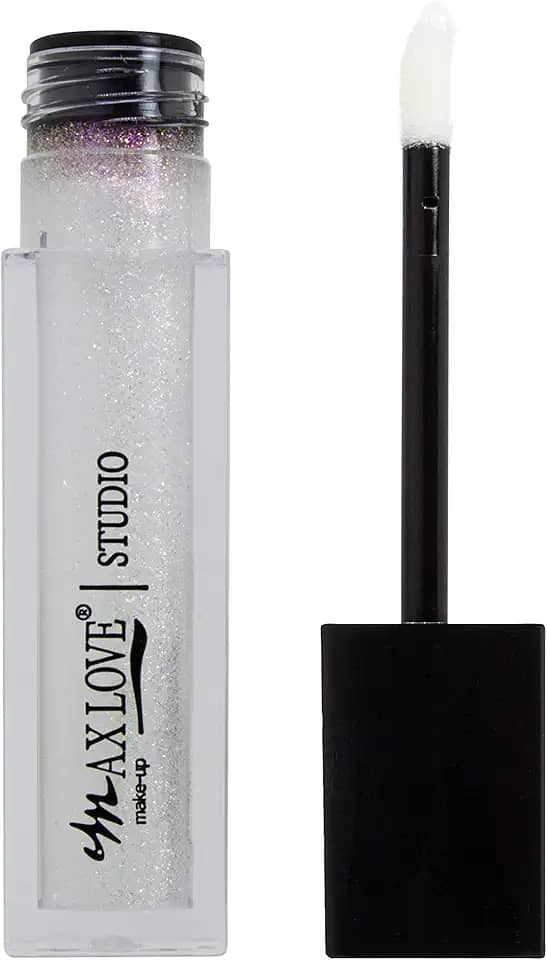 Gloss Labial Lip Volumoso Max Love Cor 15 - Incolor com Glitter - Aumento dos Lábios…