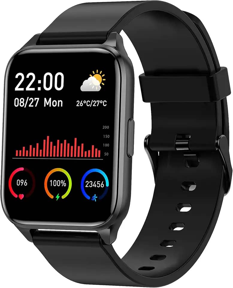 Relógio Inteligente TranyaGo Tela Full Touch 1.69" Resistente à Água IP68 com Modos Esportivos e Recebimento de Notificações Smartwatch