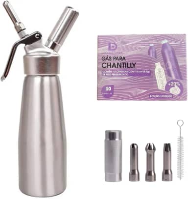 Garrafa Sifão para Chantilly Profissional Standart 1l + 10 Ampolas - Moscow Mule e Espumas Culinarias