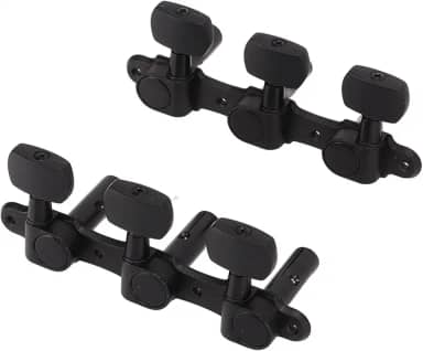 Zhjvihx Cabeças de Máquina de Afinador de Guitarra Acústica, 2 Peças, Afinador de Guitarra Clássica Triplo Fechado, Metal Durável para Luthier para Reparo