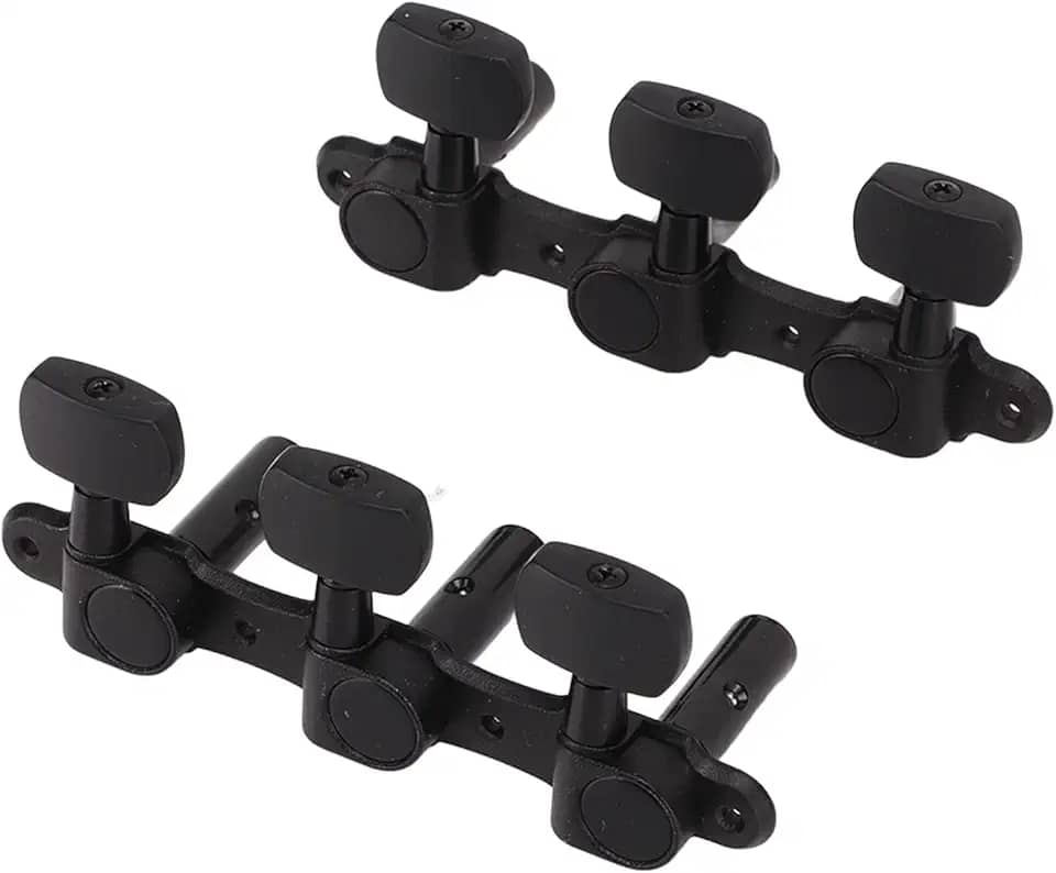 Zhjvihx Cabeças de Máquina de Afinador de Guitarra Acústica, 2 Peças, Afinador de Guitarra Clássica Triplo Fechado, Metal Durável para Luthier para Reparo