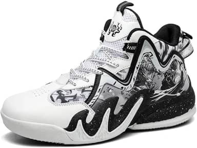 Tênis de basquete masculino cano alto com cadarço para esportes ao ar livre