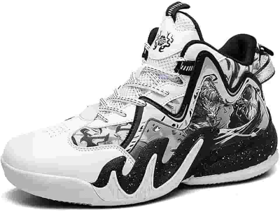 Tênis de basquete masculino cano alto com cadarço para esportes ao ar livre