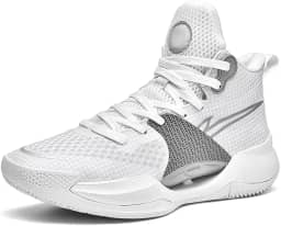 Tênis de basquete masculino leve, malha respirável, sola de alta tração, tênis adequados para academia