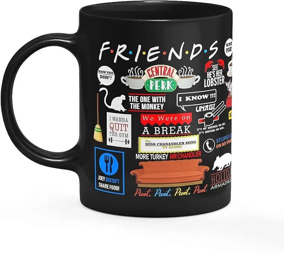 Caneca Friends Icons Moments - Preta