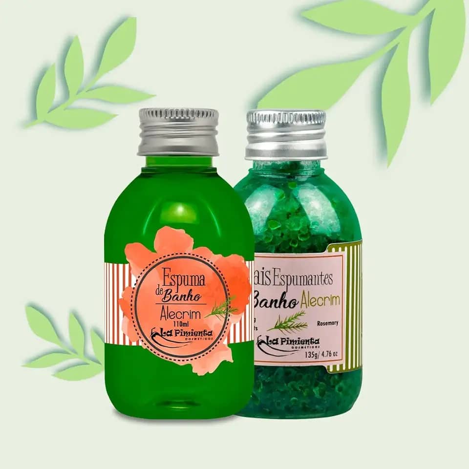 KIT SAIS E ESPUMAS ALECRIM - PARA BANHEIRA, HIDRO E JACUZZI