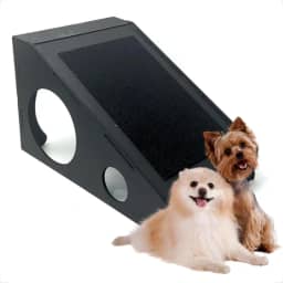 Rampa Arranhador Elevada Para Pet Cães e Gatos Em Mdf Preto Com Carpete Antiderrapante