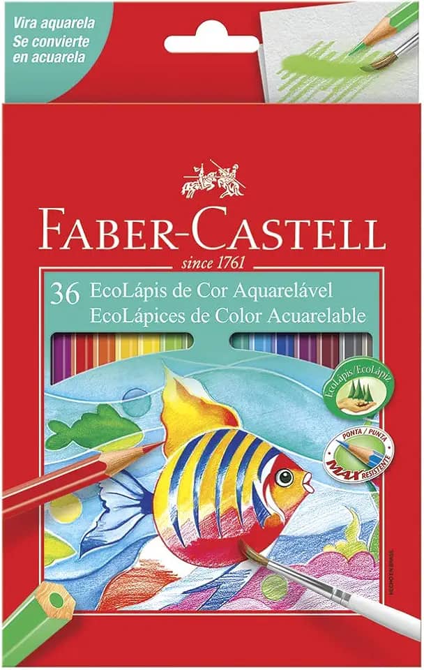 EcoLápis Aquarelavel 36 Cores, Faber-Castell, 120236G, Grafite