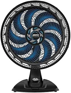 Ventilador de Mesa Arno X-TREME 9 40cm VE90, 160W, 9 Pás, 3 Velocidades, Oscilação 80º, Power Zone, Modo Sono Tranquilo, 220V