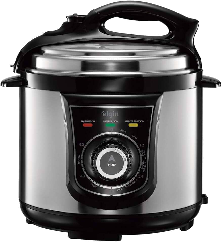 Panela de Pressão Elétrica Elgin 4 Litros Segura e Prática 840W 110V