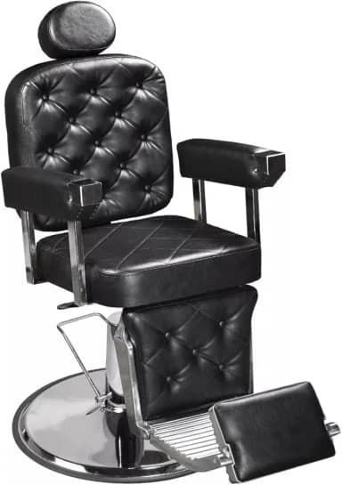 Cadeira de Barbeiro Dubai Premium Marri, Cadeira Giratória e Reclinável para Barbearia e Salão de Beleza, Design Ergonômico, Estrutura em Aço Reforçado, Estofado, Base em Metal - Preto (Marrom Café)
