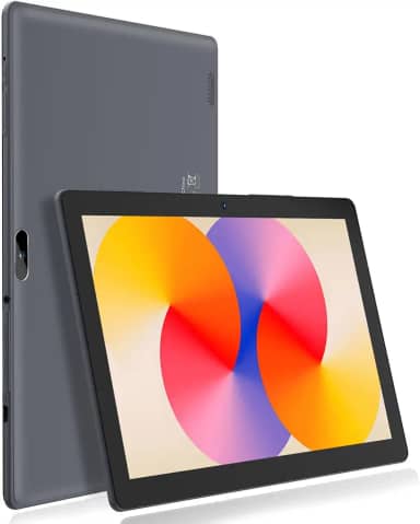 SAIWAN Tablet Android de 10 polegadas, suporta chamadas telefônicas 3G, 2 GB de RAM, 32 G ROM, bateria de 6000 mAH, tablet USB C com slot SIM, 1280 x 800 HD IPS, processador octa-core, tela sensível