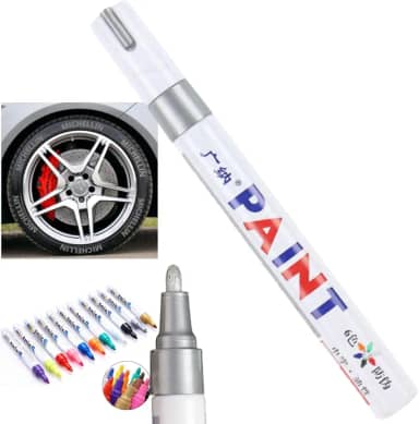 Caneta Reparadora Tira Risco Automóveis Carro Moto Caminhões Pintar e Retocar Pneu Azulejo e Tênis Uso Escolar Marca Texto