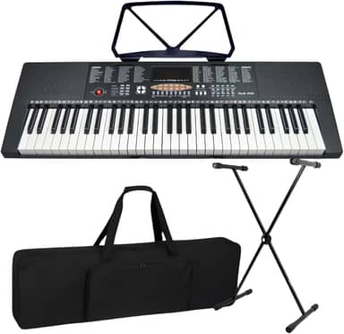 Kit Teclado Musical Iniciante Estudante 5/8 Bravo Bp100 + Capa Suporte