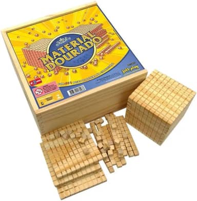 Material Dourado completo 611 peças cx de madeira