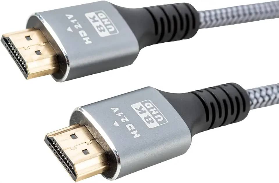 Cabo Hdmi 8k, 8k@60hz 4k@120hz 48gbps Vídeo compatível com TVs, PC, Home Theather (2 Metros)