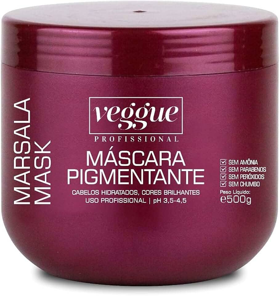 Máscara Capilar Pigmentante Marsala Veggue Profissional 500g