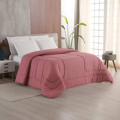 Edredom King 400 Fios Dupla Face Matelado Toque Acetinado 01 Peça Rosê