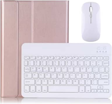 Capa Tablet + Teclado + Mouse Para iPad Pro 11 Polegadas (ouro rosa, teclado retroiluminado)