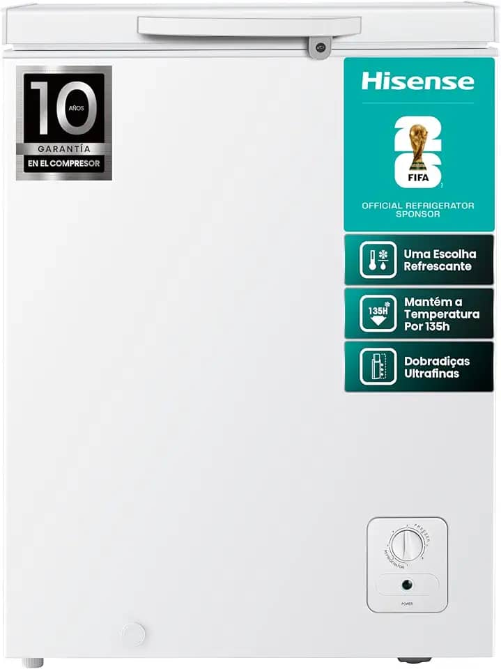 Freezer Horizontal Hisense 142 Litros Tripla Ação Branco FC185N – 220 Volts