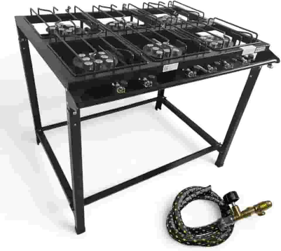 FOGÃO INDUSTRIAL 6 BOCAS ALTA PRESSÃO C/MANGUEIRA E REGISTRO