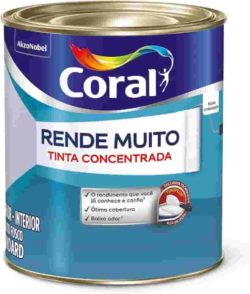 Tinta Acrílica Rende Muito Fosco Branco 900ml Coral