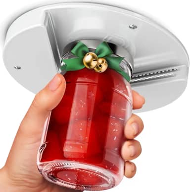 Abridor de frascos com tampa sob armário – para mãos fracas e idosos com artrite – resistente, permite desparafusar facilmente tampa de qualquer tamanho – Abridor de garrafas e latas sem esforço para