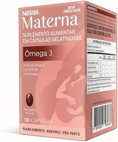 Suplemento alimentar em cápsulas Materna Ômega-3 30 unidades
