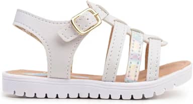 Sandália Infantil Menina Anabela Casual Kids Papete com Fivela, Leve e Confortável, 20 a 27