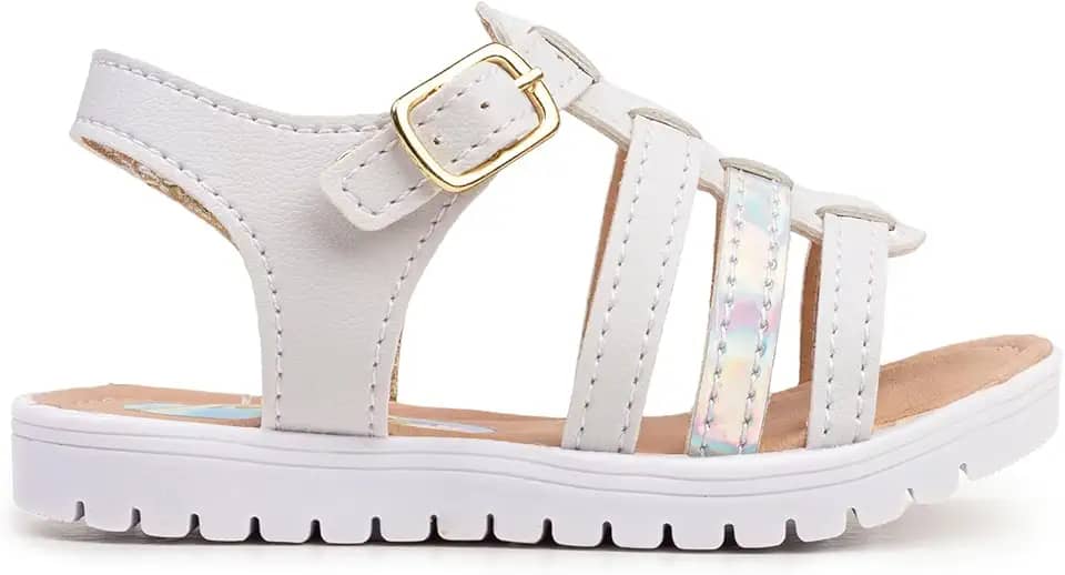 Sandália Infantil Menina Anabela Casual Kids Papete com Fivela, Leve e Confortável, 20 a 27