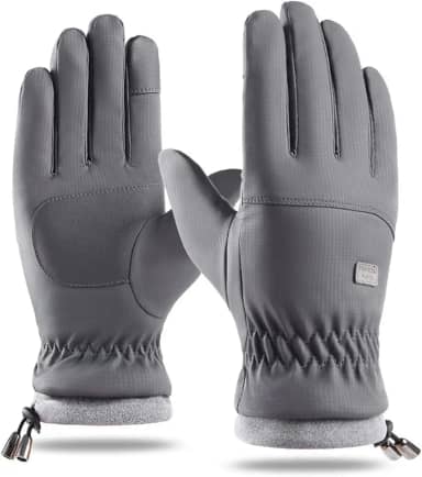 Luvas de esqui de inverno para homens, mulheres, antiderrapante, plus - luva de veludo engrossada à prova d'água para clima frio, luvas de ciclismo P/M