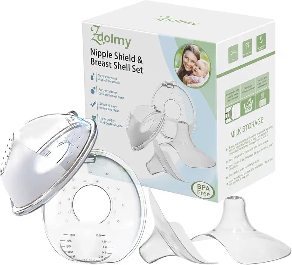 Protetor de mamilo e concha de mama para amamentação, coletor de leite protetor de mamilo para amamentação, coletor de leite materno para copos, coletor de leite materno (pacote com 4)