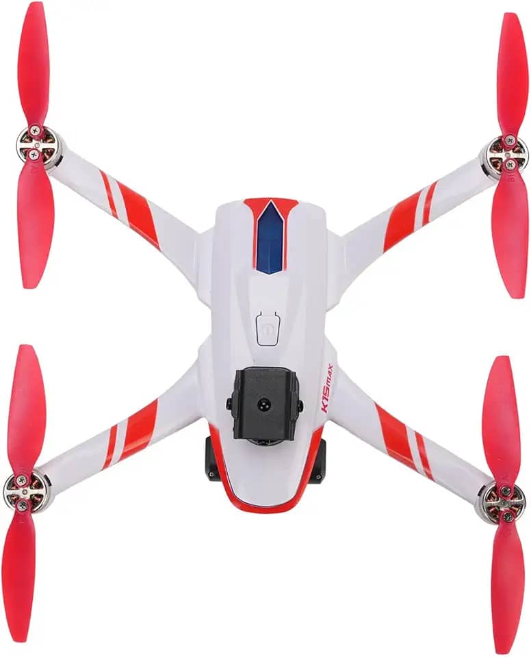 Heayzoki Drone Com Câmera 4K para Iniciantes e Adultos, Quadcóptero Sem Escova de Evitação de Obstáculos de 4 Vias, Rolo de 360 °, de Imagem Aérea Aprimorada para Fotografia Aérea (Vermelho)