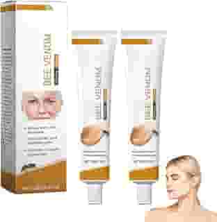 A-life Creme de veneno de abelha, 2 peças de creme de remoção de rugas, firmador, hidratante para levantar a pele, adequado para o rosto e pescoço