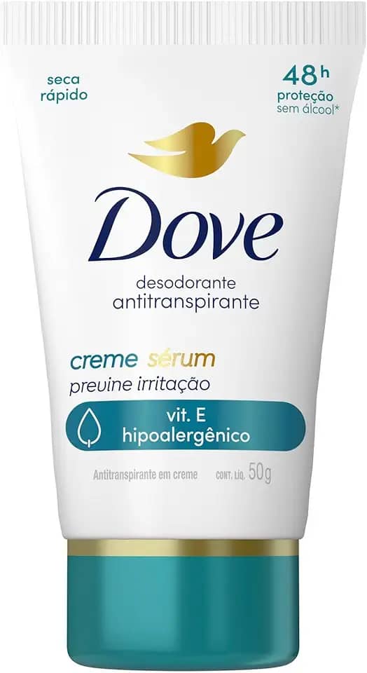Dove Desodorante Antitranspirante em Creme Sérum Previne Irritação 50 G