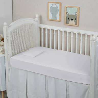 Lençol de Berço 100% Algodão 300 Fios Avulso com Elástico (BRANCO)