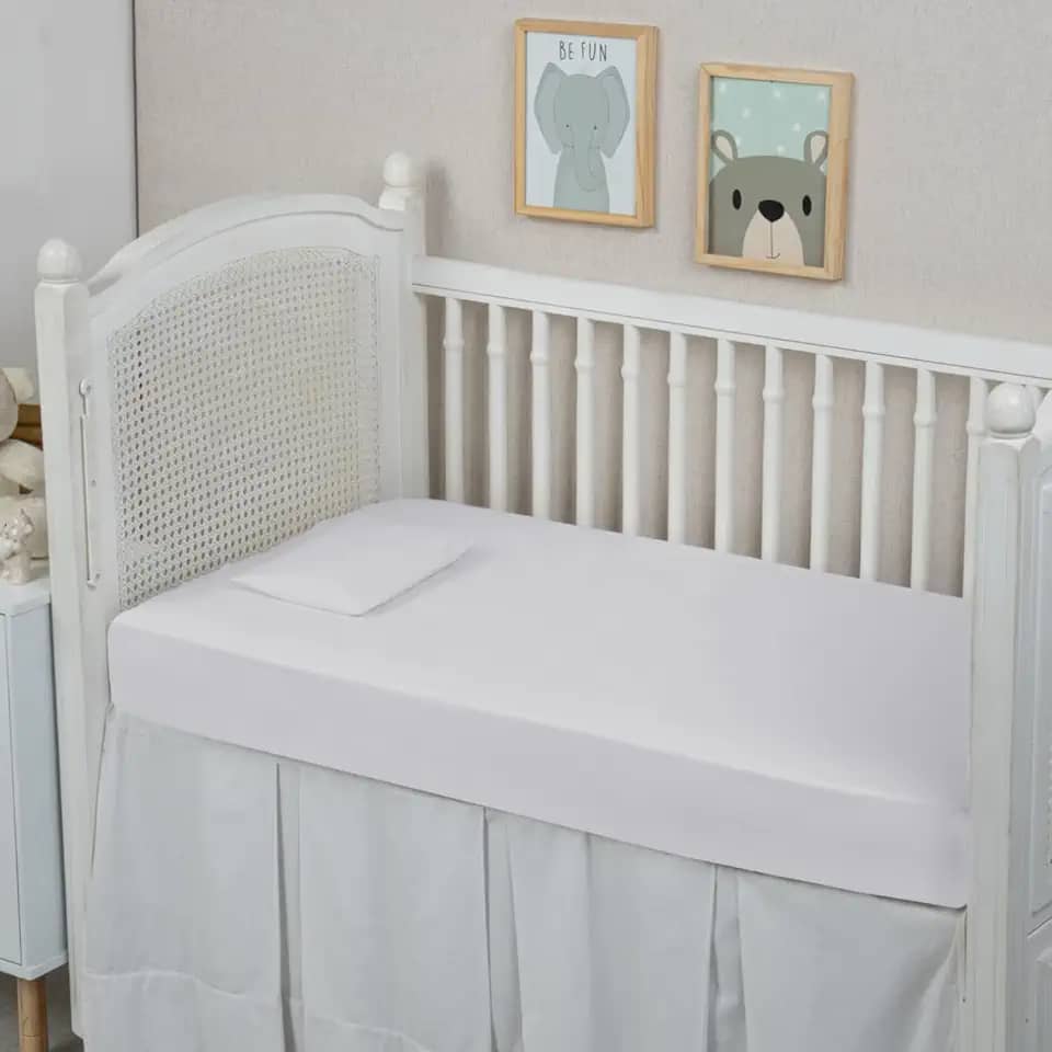 Lençol de Berço 100% Algodão 300 Fios Avulso com Elástico (BRANCO)