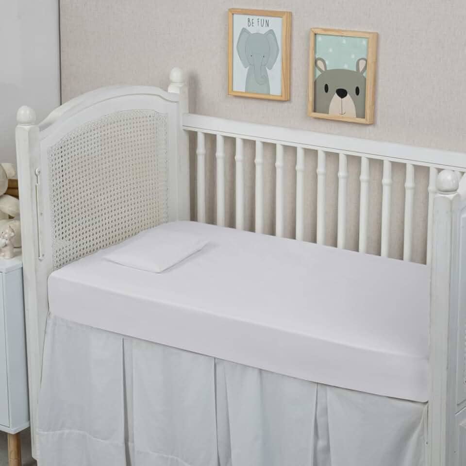 Lençol de Berço 100% Algodão 300 Fios Avulso com Elástico (BRANCO)
