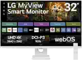 Monitor LG MyView Smart - Tela UHD 4K 32', WebOS, ThinQ Home, Air Play, Screen Share, Bluetooth, – 32SR73U-W