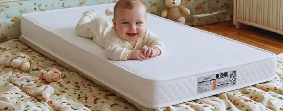 Colchão Berço Infantil 130cm x 70cm Para Berço Americano Sensor D20 Antialérgico
