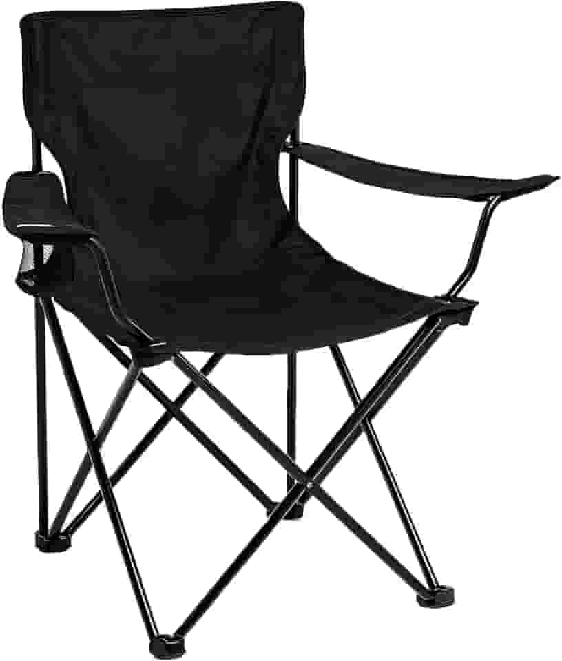 JustGoFit Cadeira de Camping Dobrável com Porta-Copos – Leve, Compacta e Portátil para Praia, Pesca e Viagens