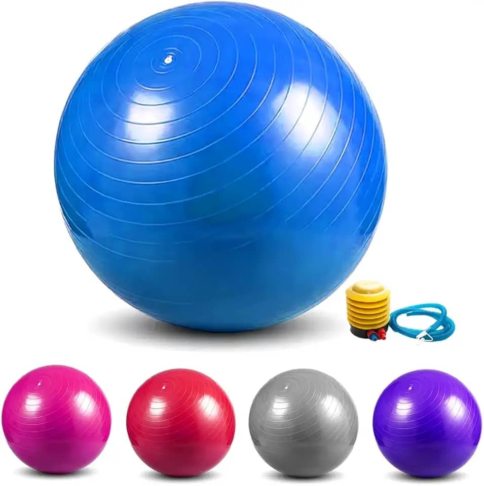 Bola Pilates Yoga Fitness 65 Cm C/Bomba Abdominal Ginástica