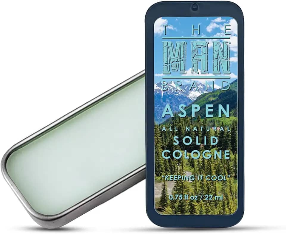 The Man Brand Aspen Colônia sólida para homens - Cera natural, fragrância redefinida (21 g)
