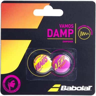 Antivibrador Babolat Rafa Vamos Damp com 02 Unidades Roxo e Amarelo
