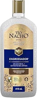 Tio Nacho - Shampoo Antiqueda Engrossador para dar mais volume aos cabelos, 415ml, Cabelos lindos e brilhantes