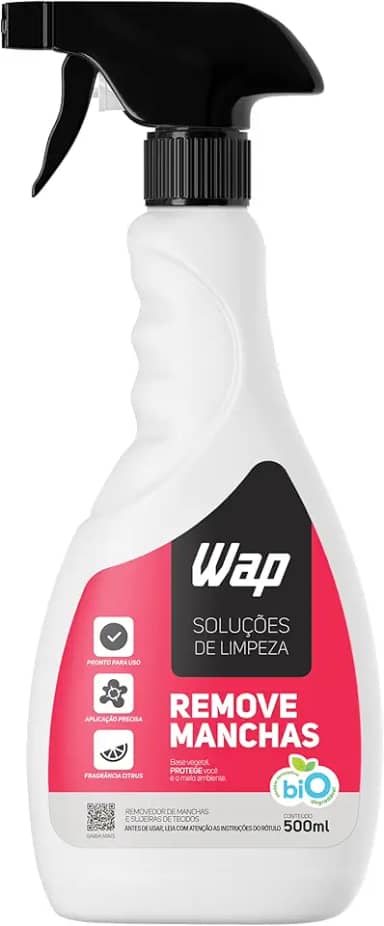 Removedor de Manchas de Tecidos e Estofados WAP REMOVE MANCHAS 500ML, Branco e Rosa