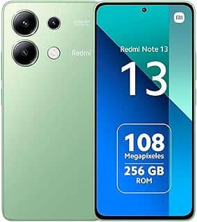 Smartphone Xiaomi Redmi Note 13 de 6 GB+128 GB. Poderoso desempenho do Snapdragon®, tela FHD+AMOLED de 120 Hz, carregamento rápido de 33 W com bateria de 5000mAh (verde)
