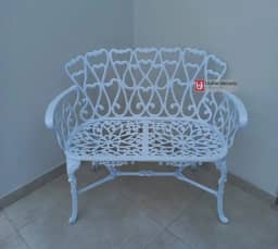 Banco de Jardim Viena 2 Lugares em Alumínio Fundido Unifer Móveis